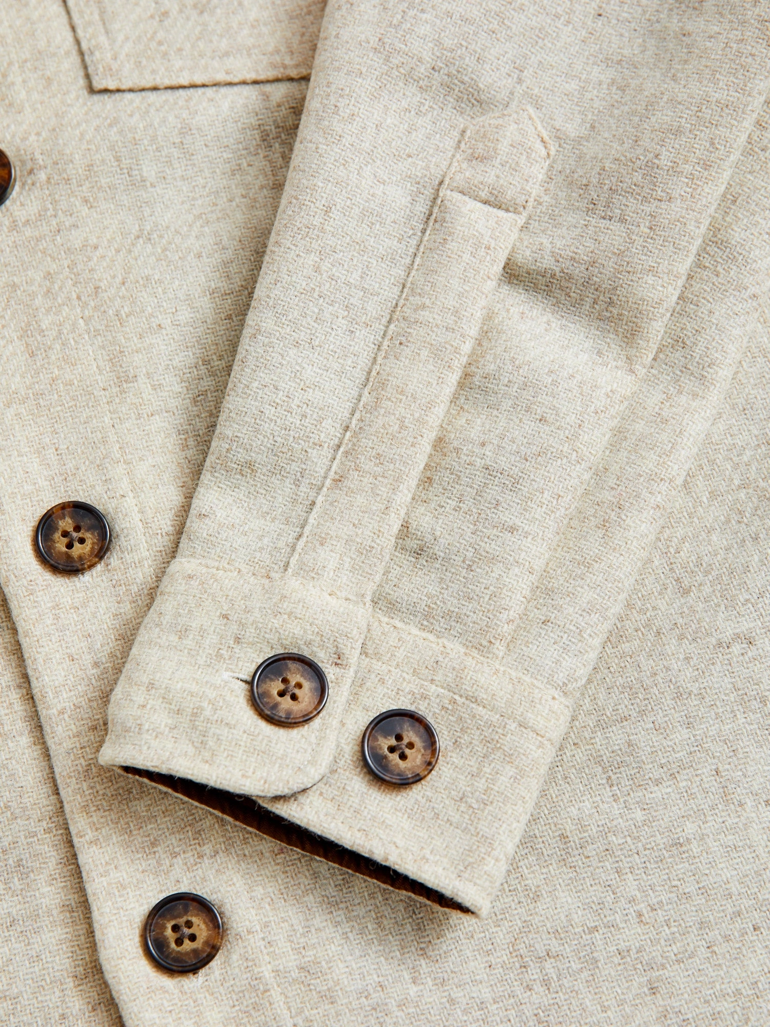 Wool Field Overshirt in Ecru
