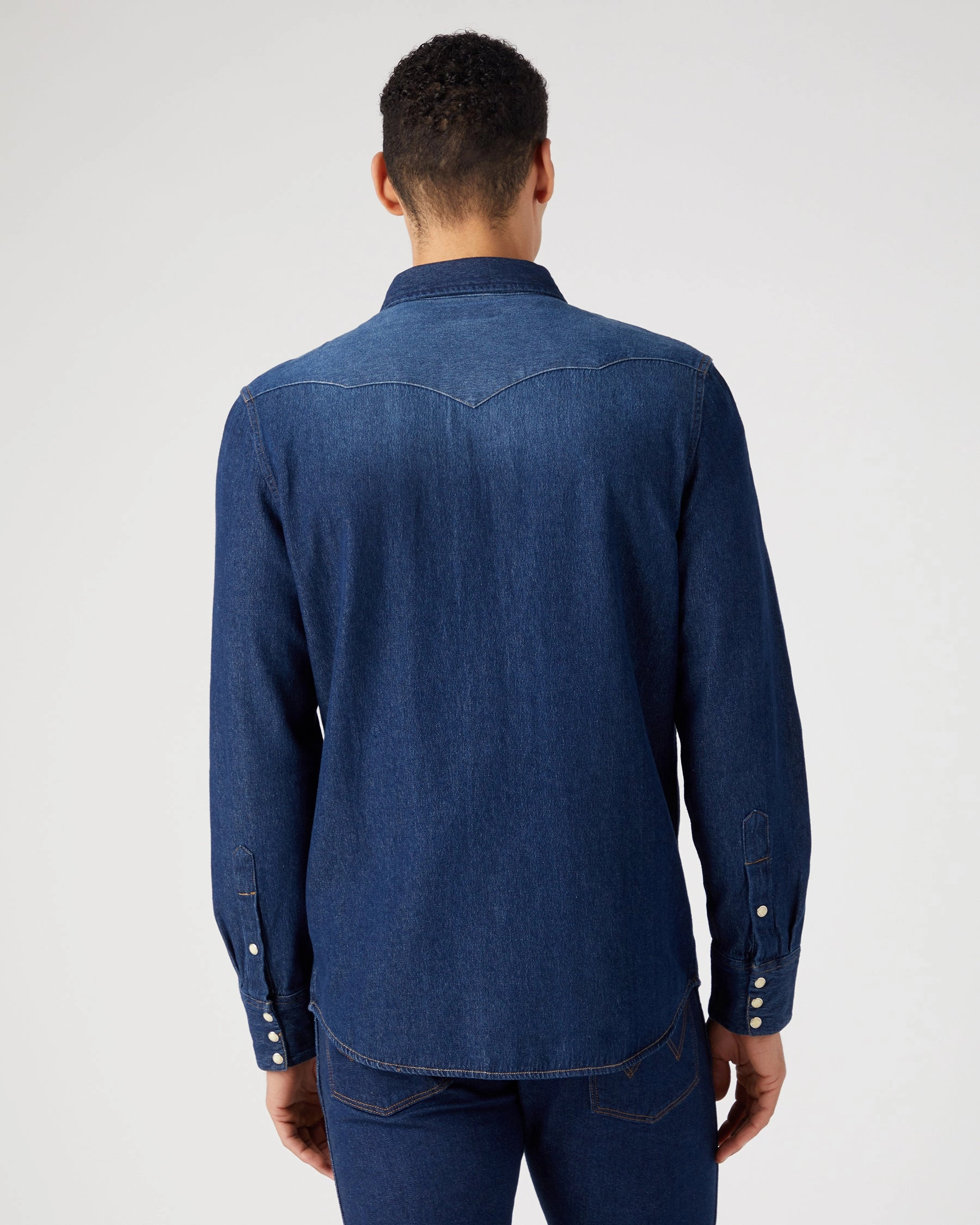 Wrangler Icons 27MW Western Denim Shirt - Darkstone