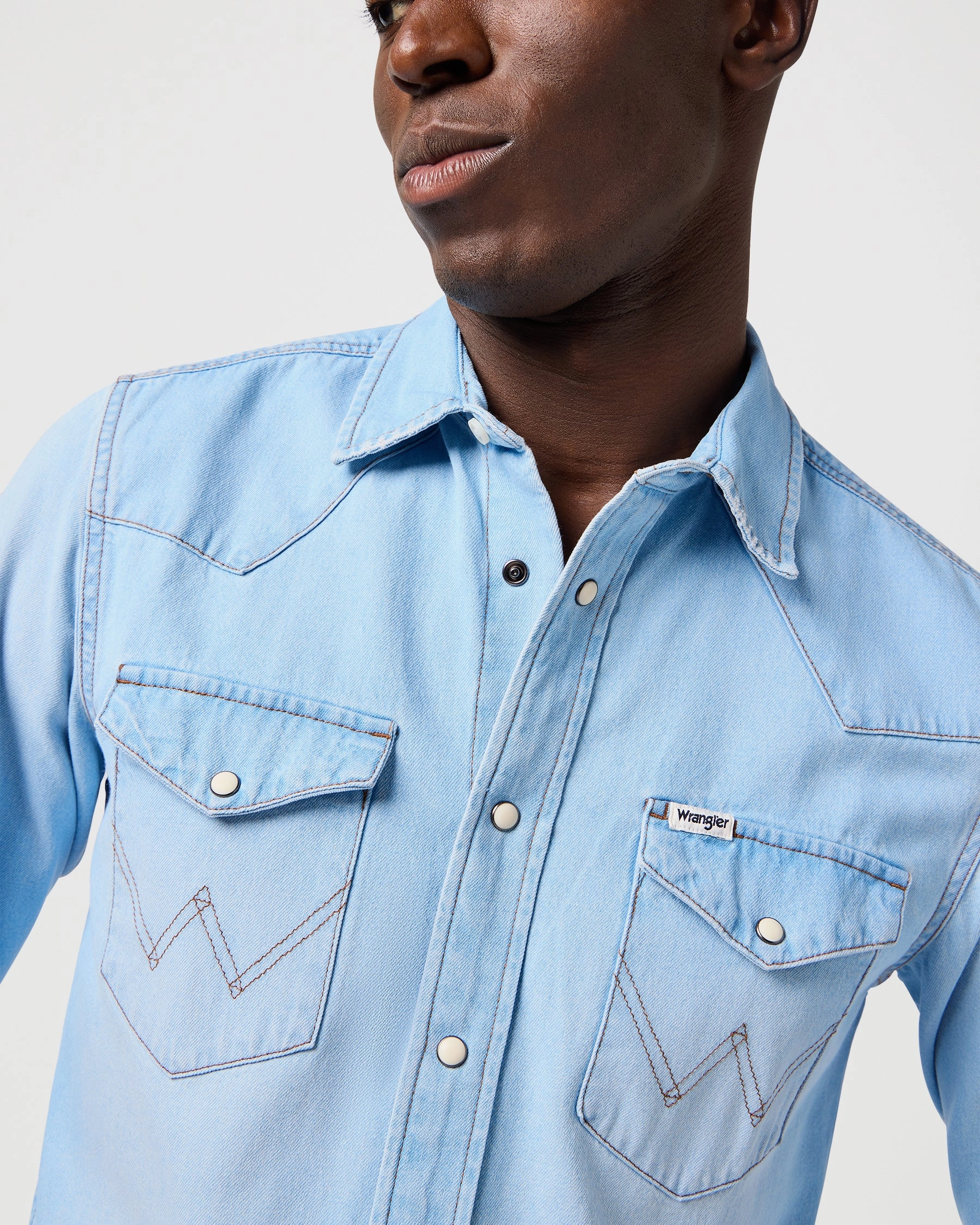 Wrangler Western Denim Shirt - Authentic Tint