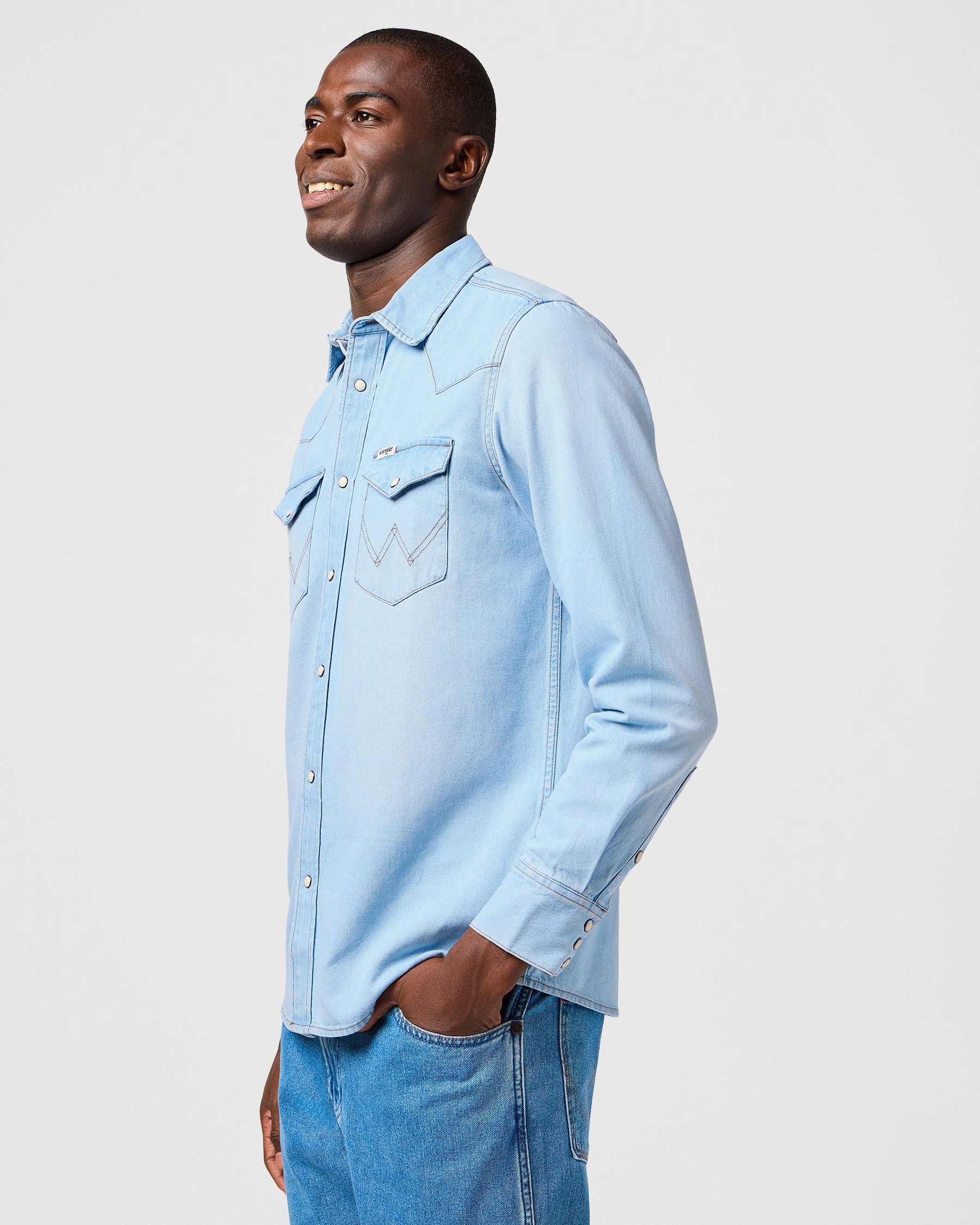 Wrangler Western Denim Shirt - Authentic Tint