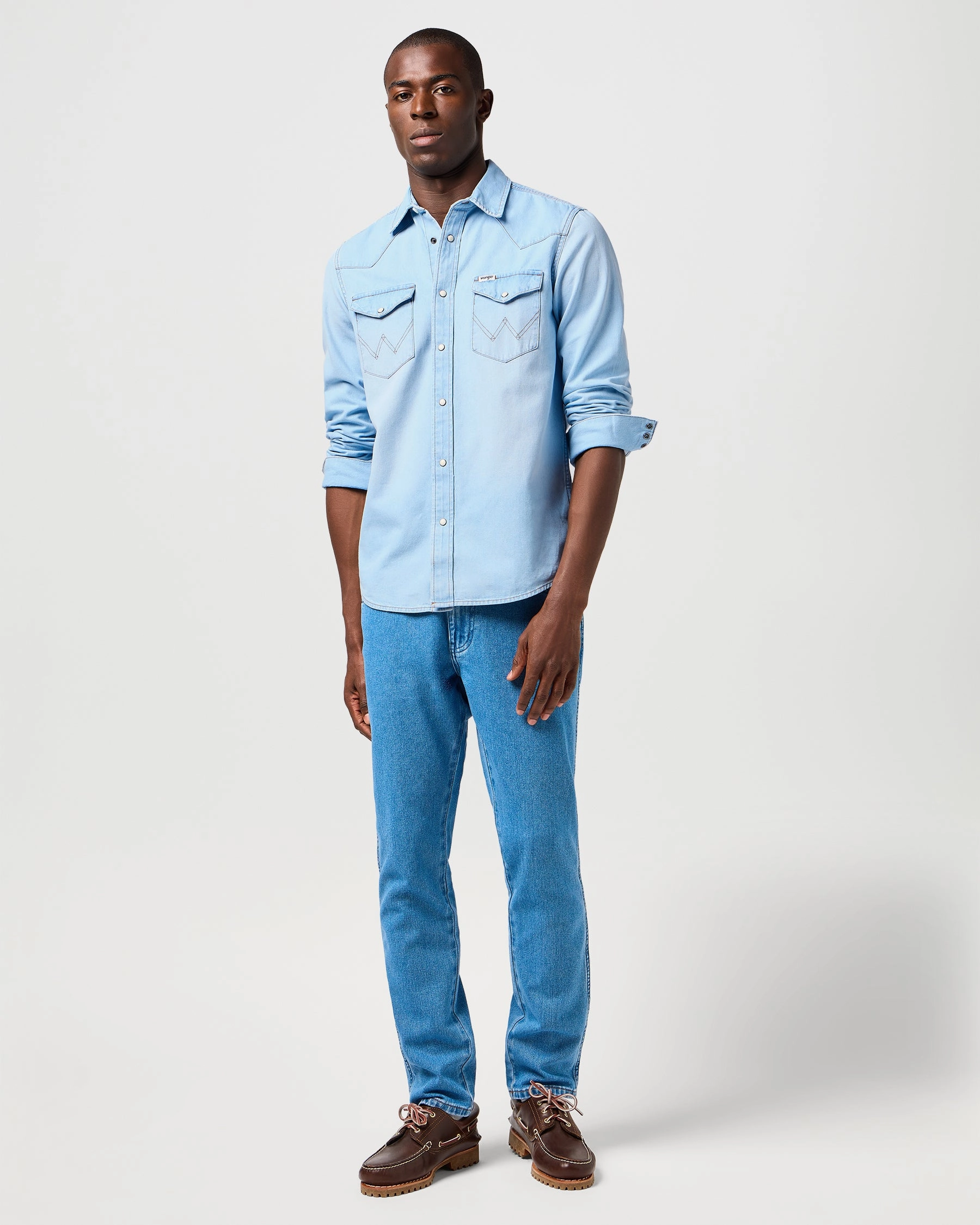 Wrangler Western Denim Shirt - Authentic Tint