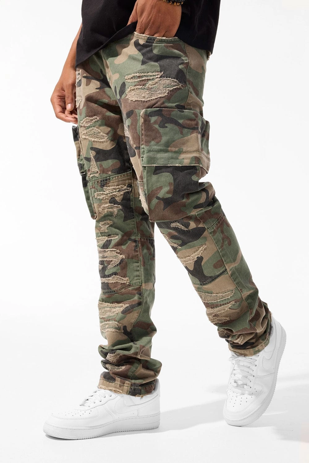 Xavier - Rebel Cargo Pants (Vintage Camo)