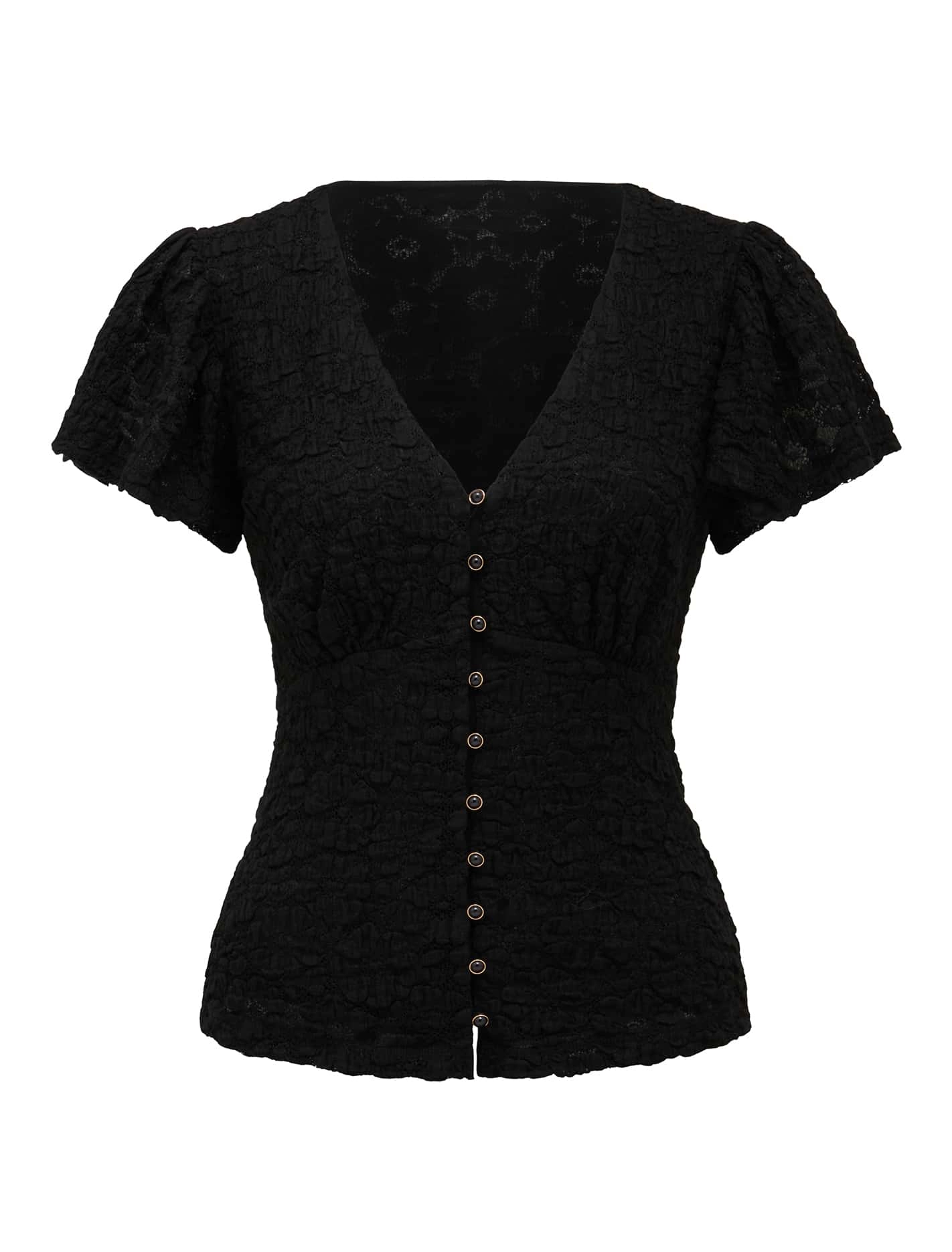 Yara Flutter Sleeve Lace Top