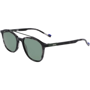 Zeiss Men's Sunglasses - Shiny Palladium Wayfarer Frame Green Lens | ZS22518S 062