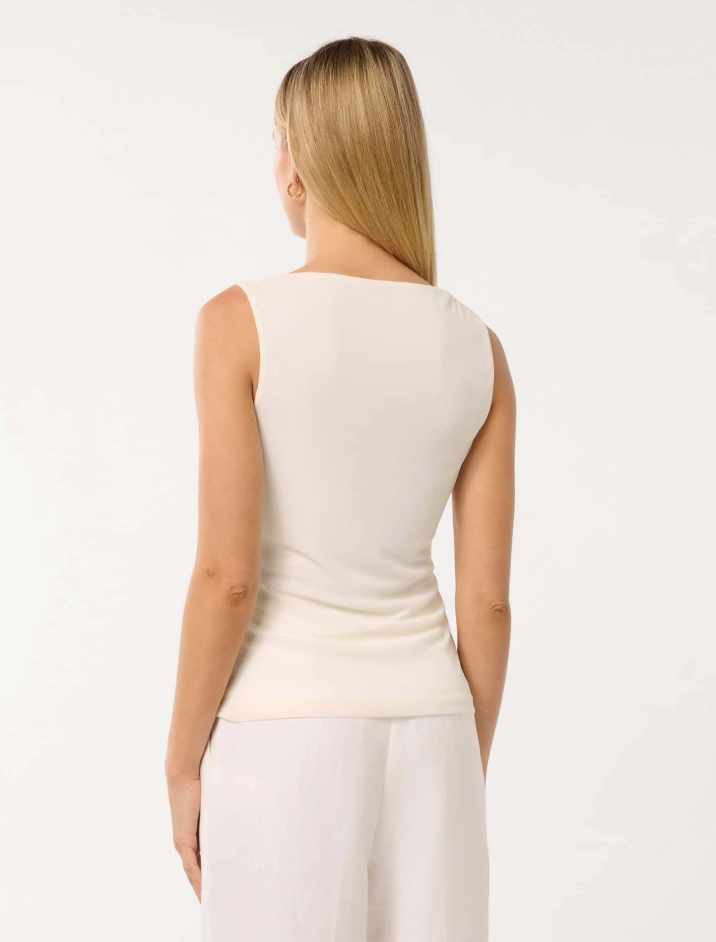 Zora Ruched Mesh Printed Top